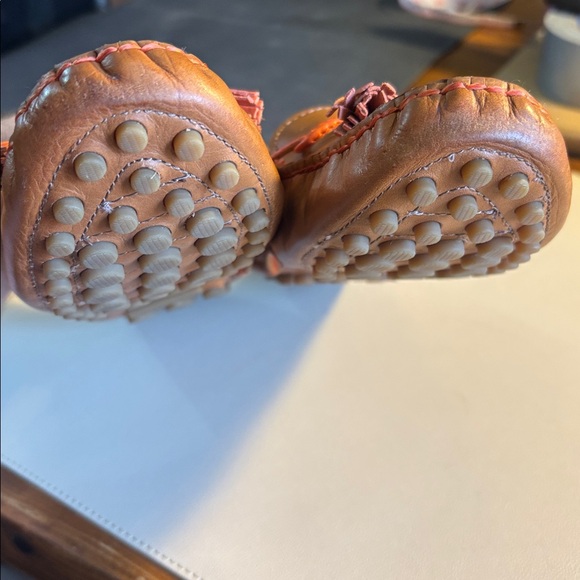 Coach Women's Brown Leather Moccasins with Tassels - Picture 7 of 14